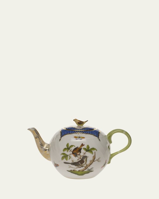 Rothschild Blue Tea Pot with Bird
